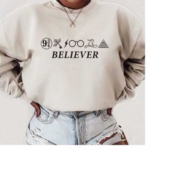 magic believer sweatshirt, wizard sweatshirt, gift for book reader, minimalist ,simple, women sweatshirt, witch , magic