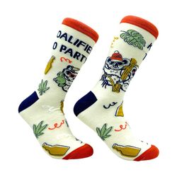 unisex koalified to party socks, qualified to party,