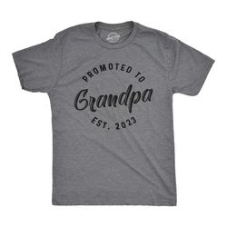 promoted to grandpa est. 2023 shirt, mens funny