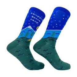 campers going to camp socks, camping socks, smores