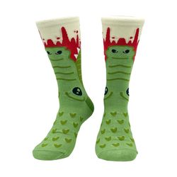 funny dad socks, alligator bite socks, funky alligator
