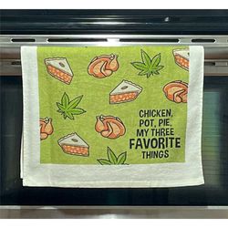 chicken pot pie towels, funny hand towels ,