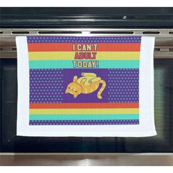 can't adult today tea towels, funny hand towels