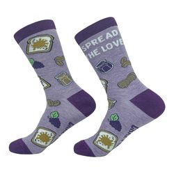 spread love, love socks, peanut butter jelly socks,