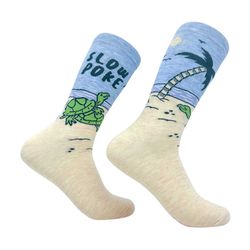 slow poke, turtle mens socks, funny dad socks,
