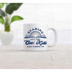 reading coffee mug, humorous caffeine mugs, funny coffee