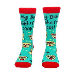dog socks, my dog thinks i'm cool socks,
