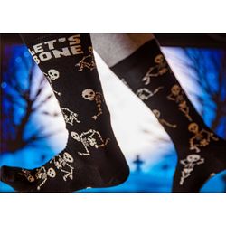 let's bone, funny unisex halloweeen socks, groomsmen drinking