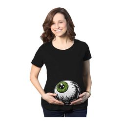 scary eyeball maternity shirt, halloween costume maternity shirt,