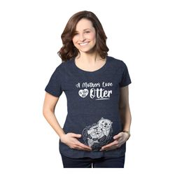 otter maternity shirt, cute animals pregnancy t shirt,