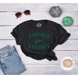 pinches get stitches shirt, clover t shirt woman,