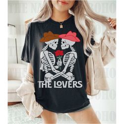 the lovers tarot tee,, skeleton cowboy tee, comfort