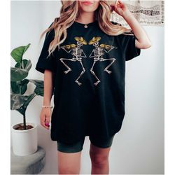 dancing skeletons tee, dancing skeletons t-shirt, boho tee,