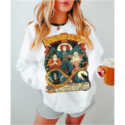 witch sweatshirt, witch sisters vintage style halloween, graphic