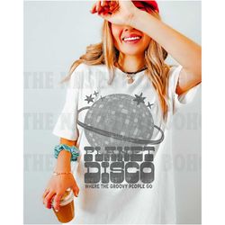 planet disco shirt, disco tee, comfort colors shirt,