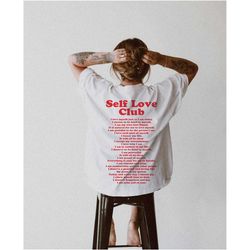 self love club tee, love tee, comfort colors