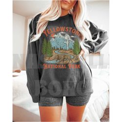 yellowstone sweatshirt, gildan unisex sweatshirt, yellowstone national park