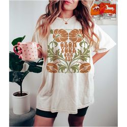 grow your own way tee, boho graphic tee,