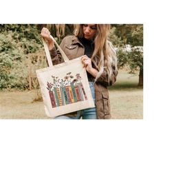 albums as books tote bag, trendy tote for book lovers, folk music tote bag, rack music tote bag, country music tote, bo