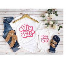 big sis lil sis t-shirt, big sister little sister shirt, family matching shirt, sisters shirt, sibling matching tee, big