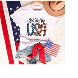 god bless the usa t-shirt, 4th of july shirt, independence day shirt, american flag patriotic t-shirt, 4th of july gift