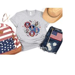 disney 4th of july shirt, mickey and friends independence day shirt, disney patriotic, disney flowers 4th of july, disne
