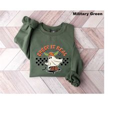 creep it real yoda shirt, creep it real shirt, ghost halloween sweatshirt, retro fall shirt, fall shirt, halloween yoda