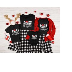 2023 family christmas shirt, matching adult youth xmas party tees, santa celebration t-shirt, fam christmastime tee, mer