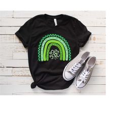 lucky shamrock rainbow st. patricks day shirt | happy st. patricks shirt, four leaf clover shirt, cute st pattys shirt,