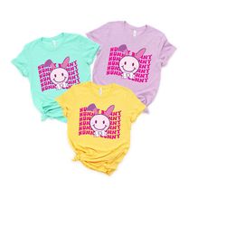 hunny bunny shirt,easter hunny bunny shirt,easter bunny gift,easter matching outfit,happy bunny face,easter bunny shirt,