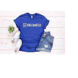 vaccinated shirt, vaccine t shirt, vaccinate t shirt, immunity t-shirt, coronavirus tee, social distance gift, vaccine c
