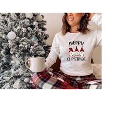 merry christmas gnomes shirt, women's christmas shirt, cute christmas tees, christmas shirts, christmas tees for women,