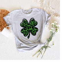 leopard shamrock shirt,st patricks day shirt,irish gifts,irish clover shirt,shamrock shirt,leopard shamrock,lucky shirt,