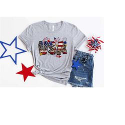 leopard usa shirt, 4th of july shirt, usa flag shirt, freedom shirt, patriotic shirt, independence day shirts, patriotic