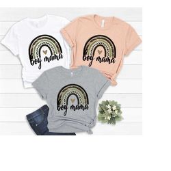 camo boy mama rainbow shirt,boy mama shirt,mother of boys shirt,camo mom shirt,leopard rainbow shirt for mama,boy mama s