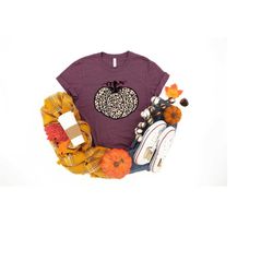 leopard pumpkin shirt, cheetah pumpkin shirt, thanksgiving shirt, thankful shirt, family matching thanksgiving shirts, t