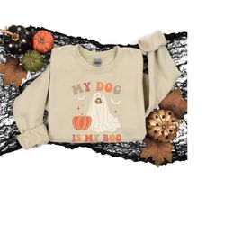 my dog is my boo sweatshirt,dog mom shirt,dog lover shirt,halloween dog shirt,halloween,animal lover shirt, momster funn