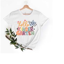 hello kindergarten shirt,kindergarten teacher shirt,kindergarten retro shirt,back to school shirt,first grade shirts,stu