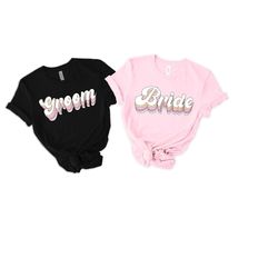 bride and groom shirt,honeymoon shirt,newlywed shirt,wedding shirt,wife and hub shirts,mr and mrs,just married shirt,cou