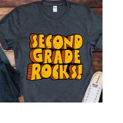 second grade rocks shirt, 2nd grade shirt, 2nd grade team shirt, happy first day of school tee, back to school shirt, cl