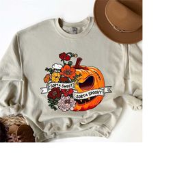 sorta sweet sorta spooky shirt, sorta sweet shirt, sorta spooky shirt, halloween pumpkin shirt, halloween floral shirt,f