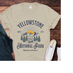 yellowstone tee, yellowstone national park shirt, yellowstone vintage inspired t-shirt, unisex travel tee, oversized nat