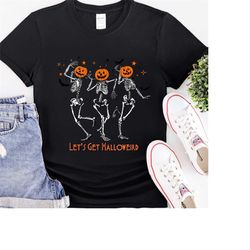 dancing pumpkinhead skeleton halloween shirt, pumpkin halloween sweatshirt, pumpkin shirt,spooky season tshirt, fall shi
