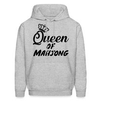 mahjong hoodie. mahjong gift. queen hoodie. queen gift. gamer sweatshirt. gamer gift. mahjong player. mahjong queen gift