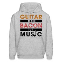 guitar hoodie. guitar gift. guitarist hoodie. guitarist gift. music hoodie. music gift. band hoodie. band gift. bacon ho
