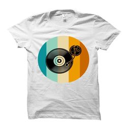 dj shirt. vinyl record shirt. turntable shirt. music