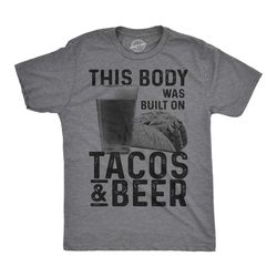 tacos and beer shirt men, shirts with sayings