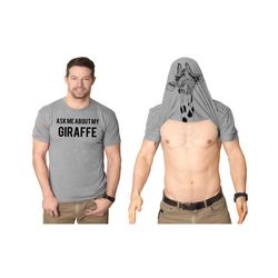 surprise shirt, giraffe shirt, ask me about my