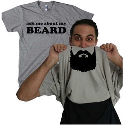 beard shirt, funny mens flip shirt, funny beard