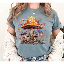 aesthetic mushroom shirt, magic mushroom shirt, botanical shirt,